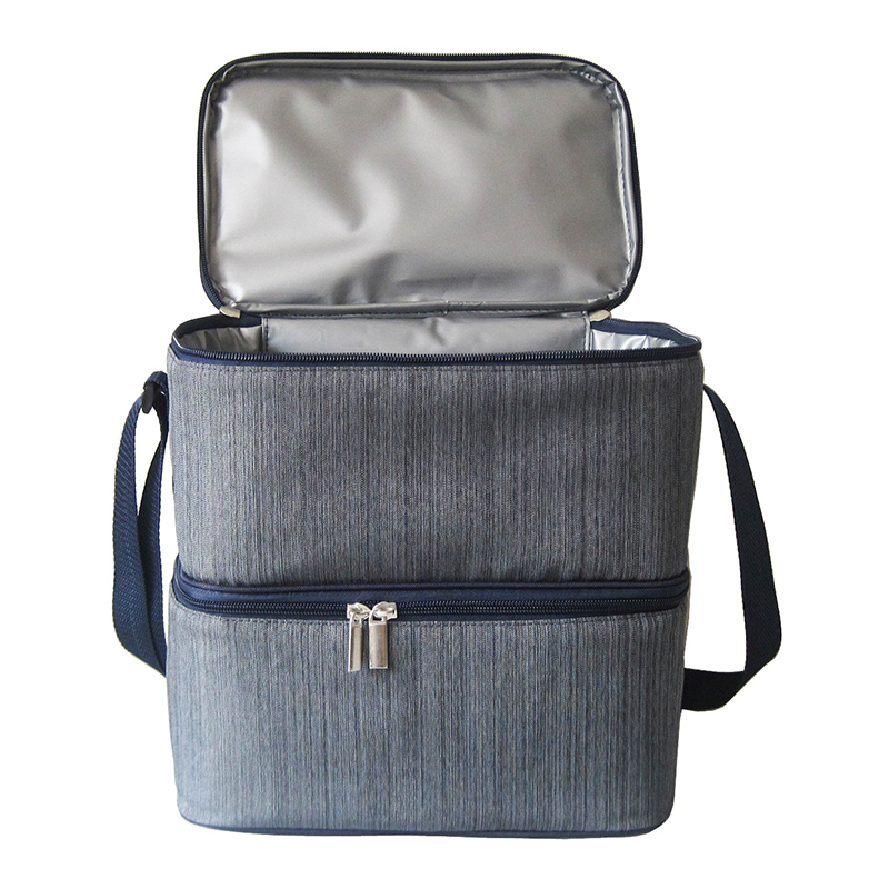 Two compartment insulated cooler picnic bag