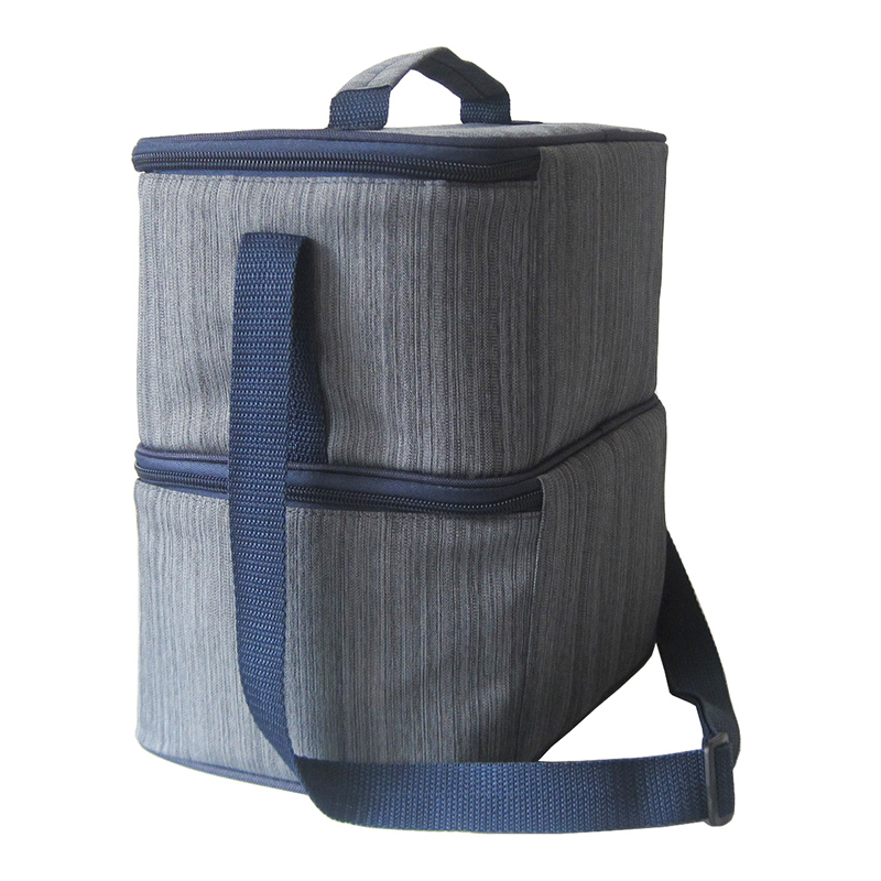 Two compartment insulated cooler picnic bag