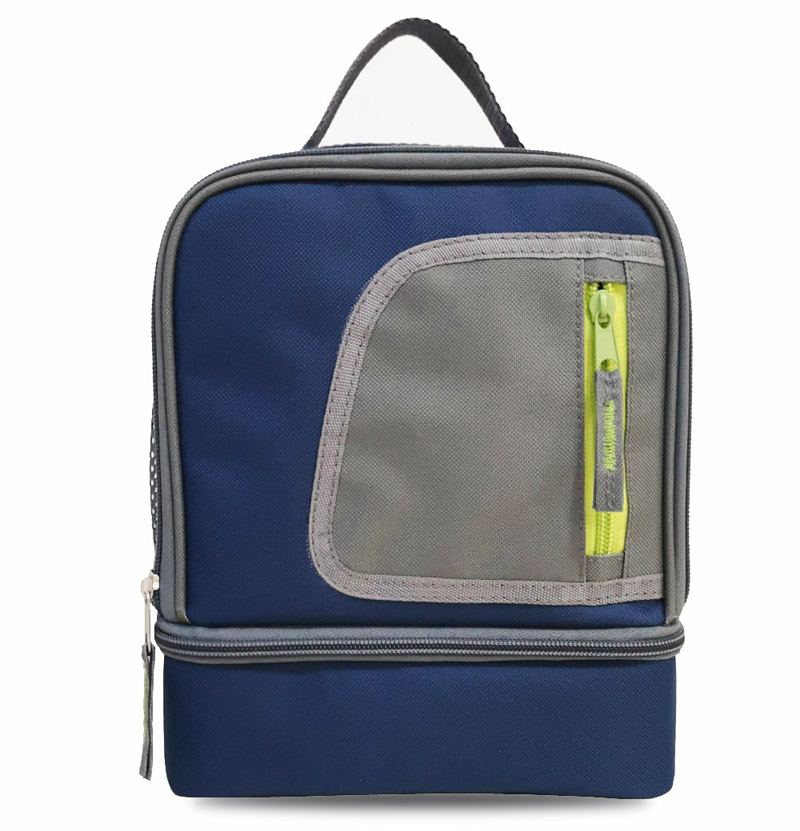 New design two compartment insulated cooler lunch bag