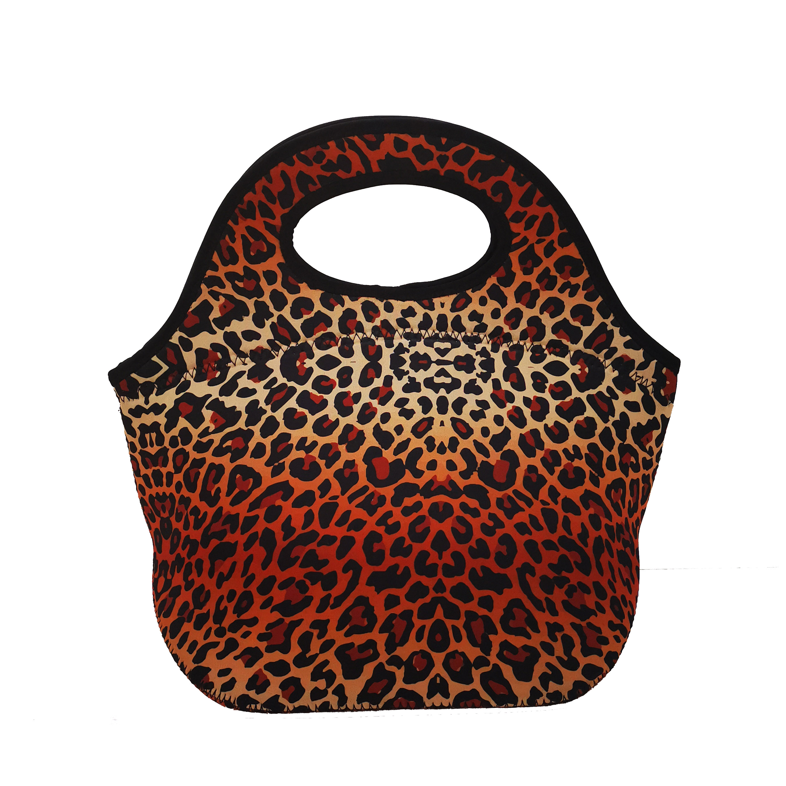 Neoprene Lunch Cooler Bag With Overal Lepard Print