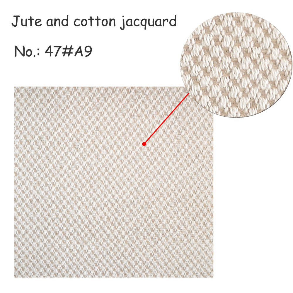 Jute and cotton jacquard