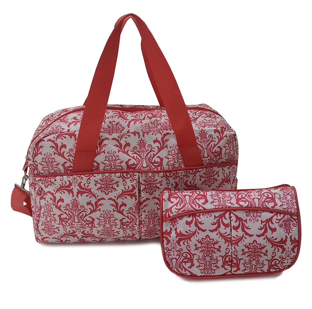 Full printing travel bag woth cosmetic bag set