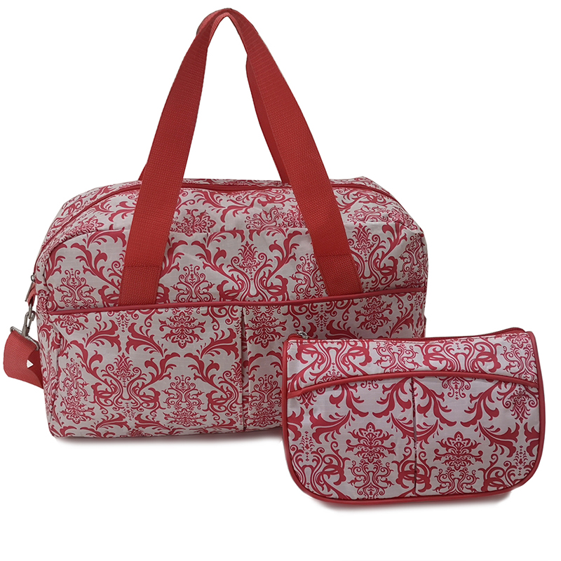 Full printing travel bag woth cosmetic bag set