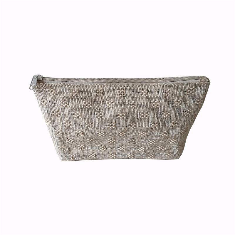 Cotton and linen cosmetic bag