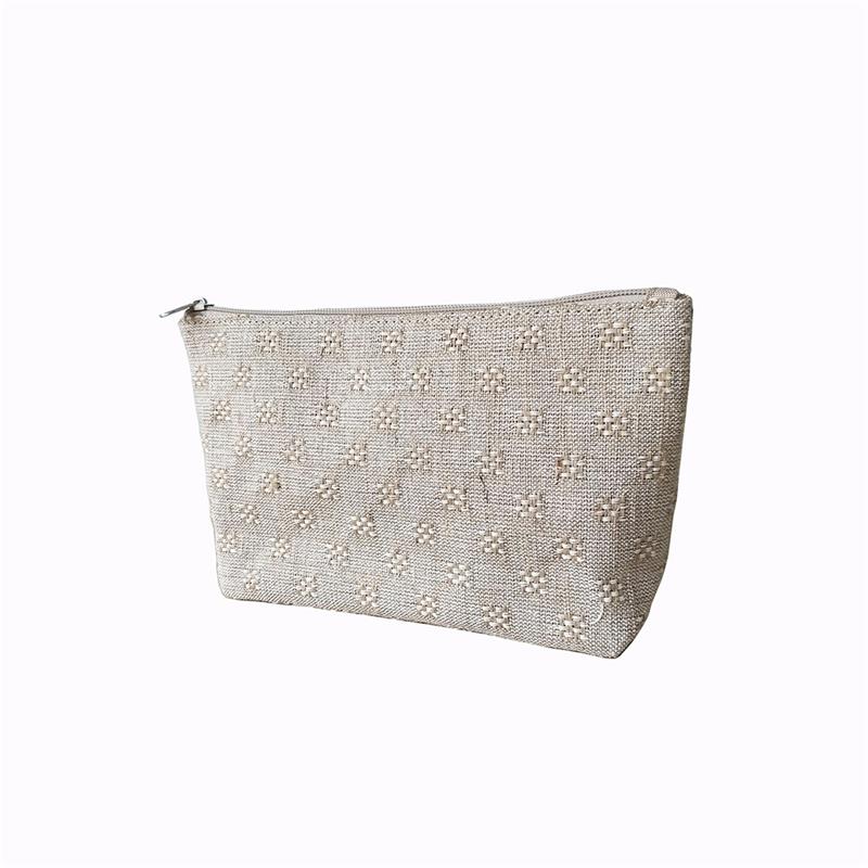 Cotton and linen cosmetic bag