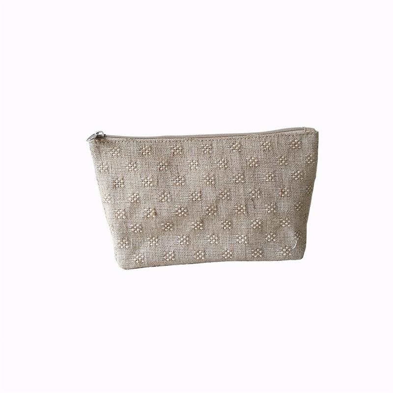 Cotton and linen cosmetic bag