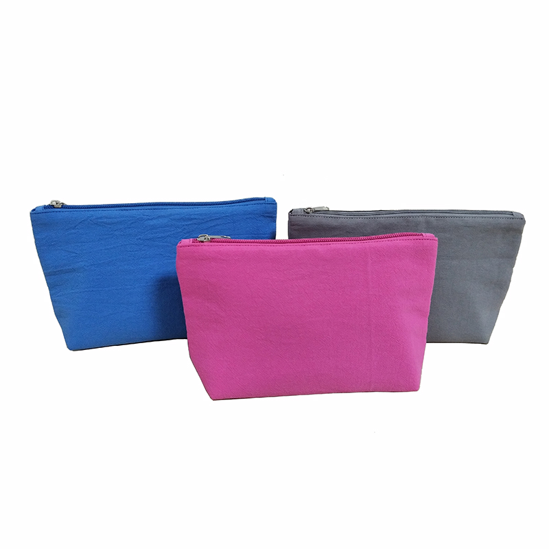 Small washable cotton cosmetic bag