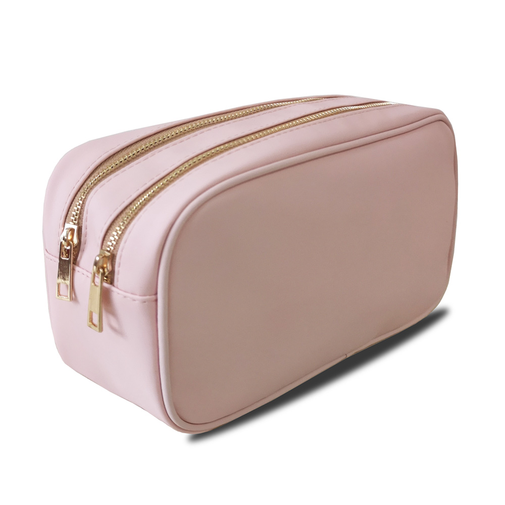 two compartment women travel cosmetic bag