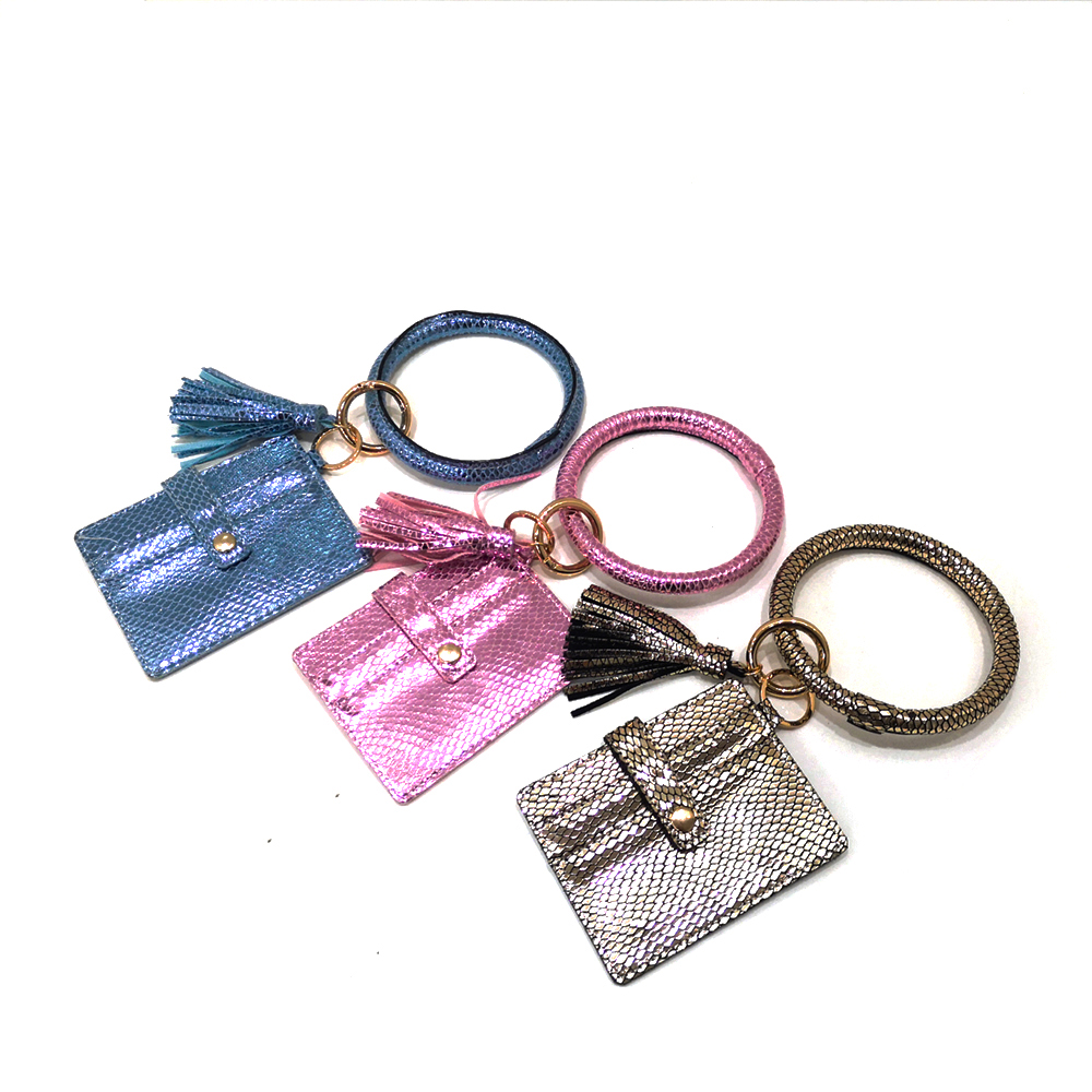 New design Key wallet rings bag with tassel