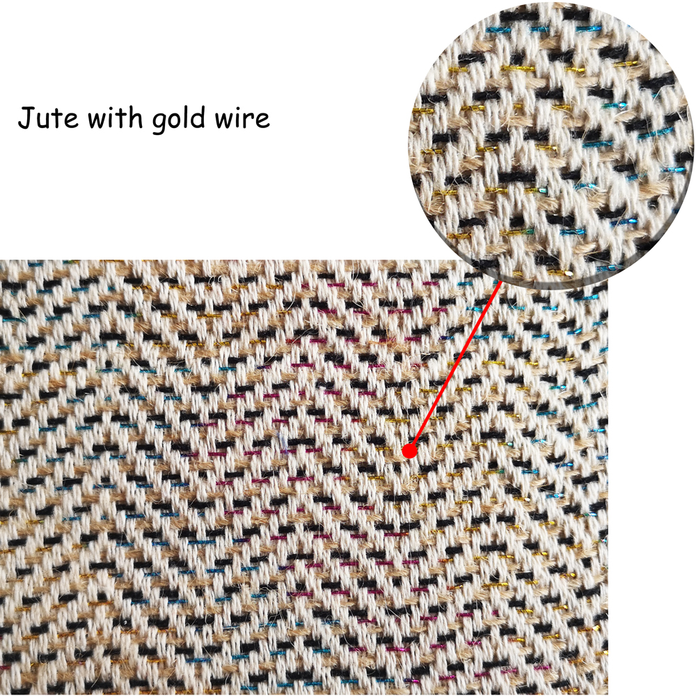 Jute with gold wire