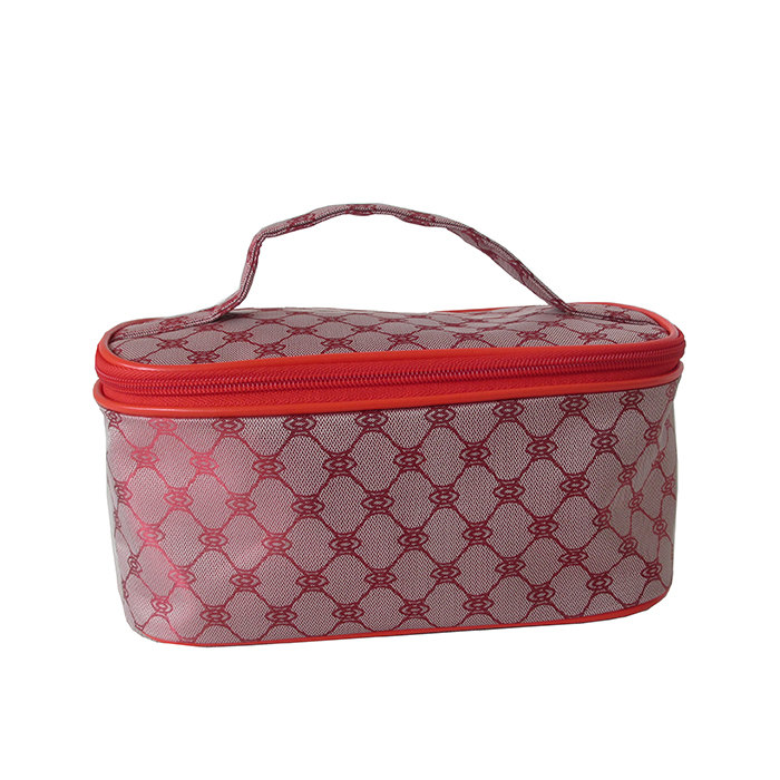 women jacquard toiletry bag