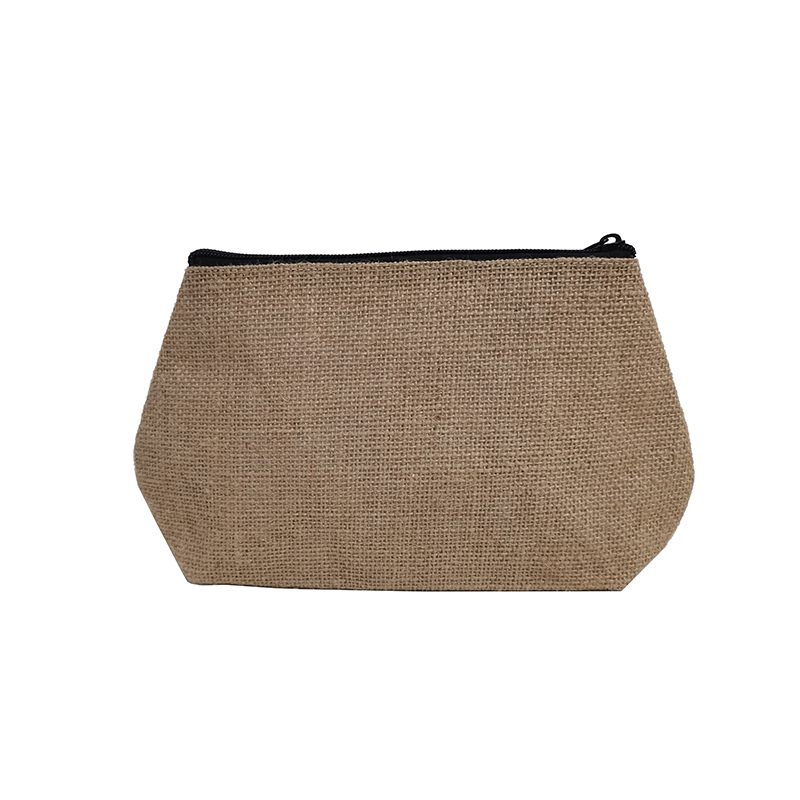 Jute cosmetic bag