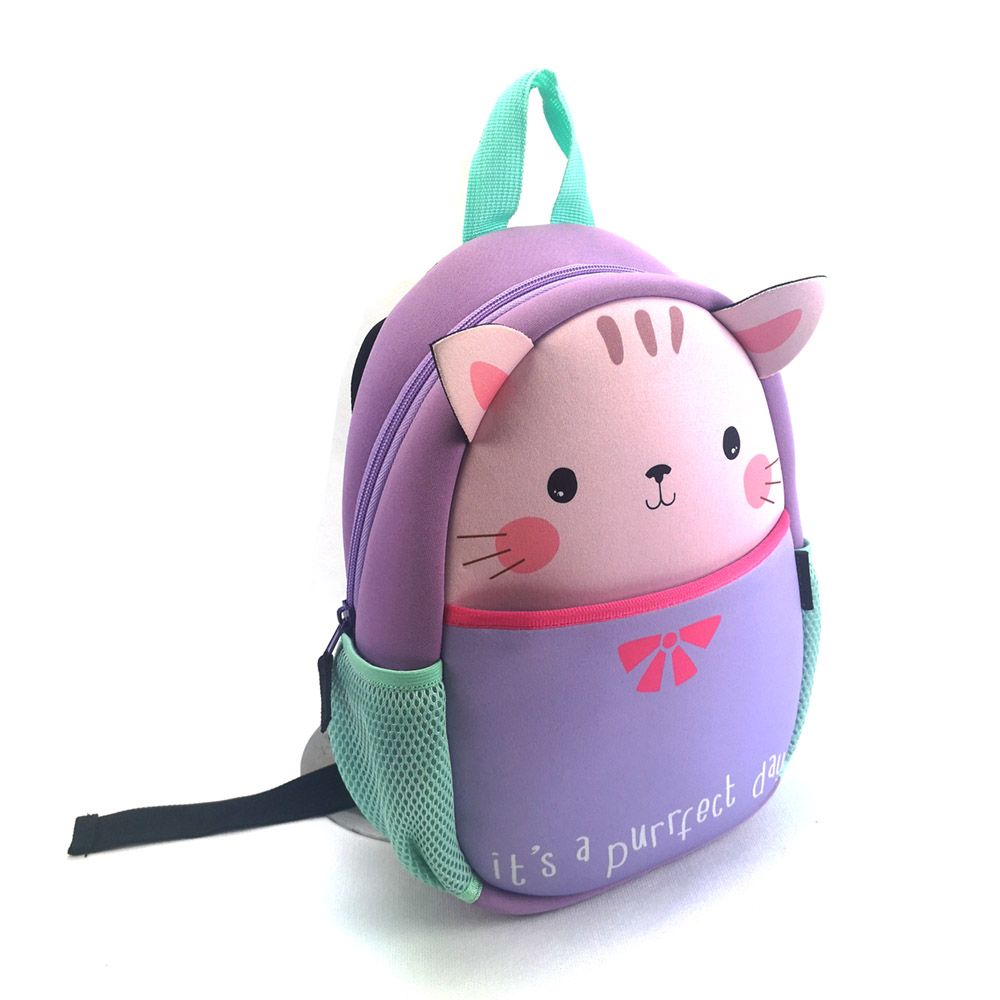 New design 3D animal printing neoprene kids backpack