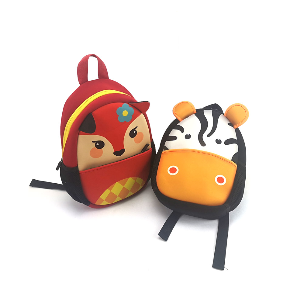 New design 3D animal printing neoprene kids backpack