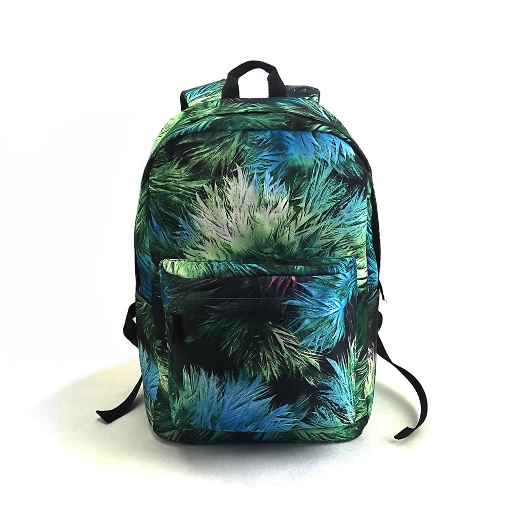 600D full printing school backpack