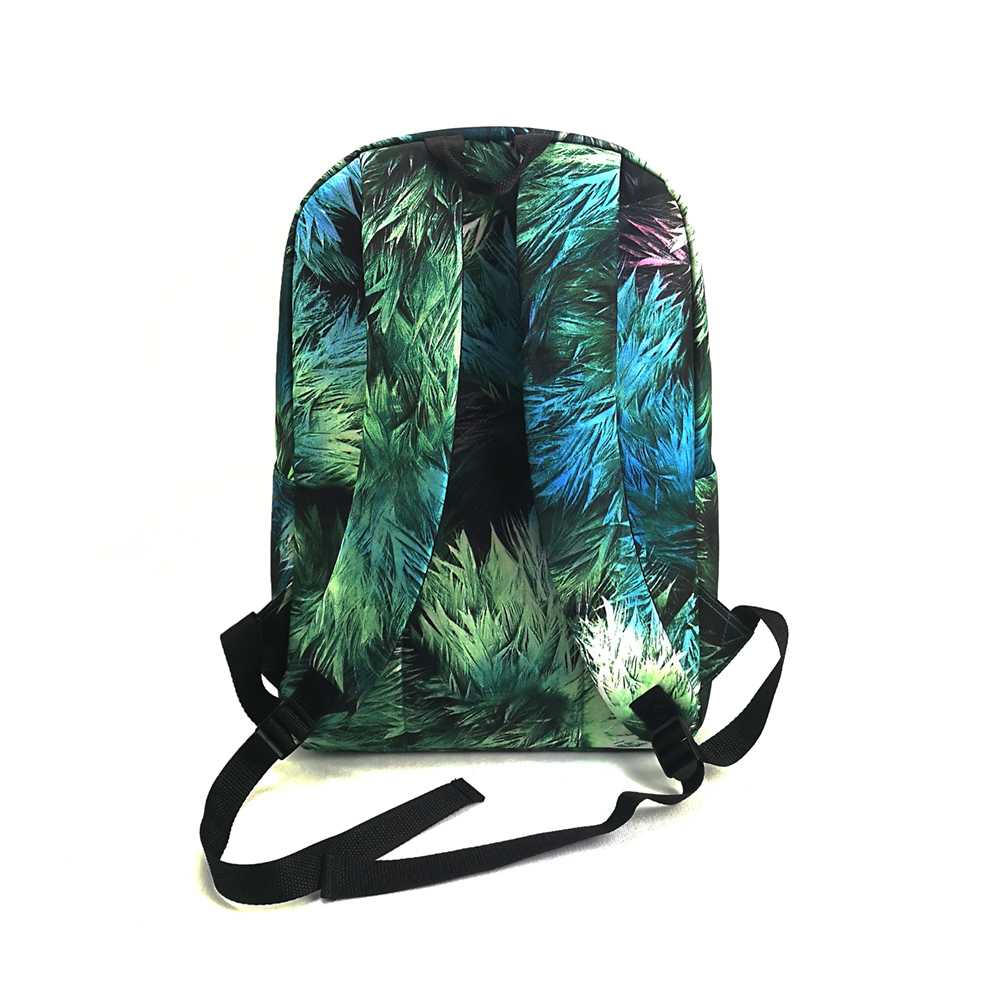 600D full printing school backpack