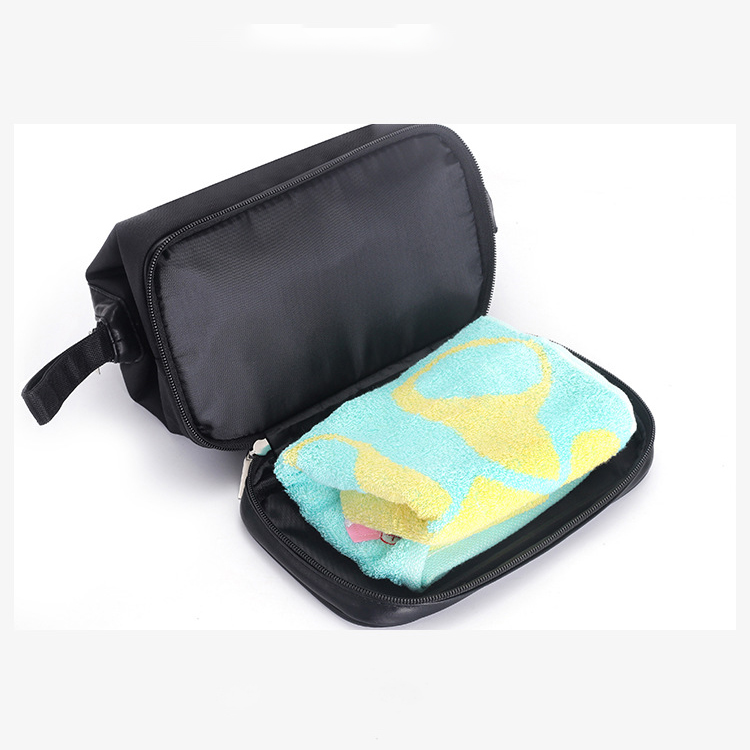 two compartment toiletry cosmetic bag