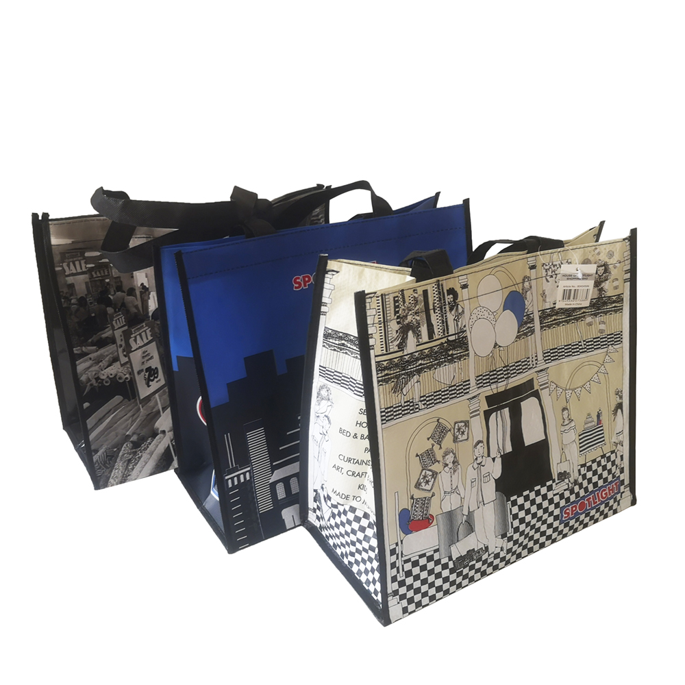 pp woven laminated shopping bag