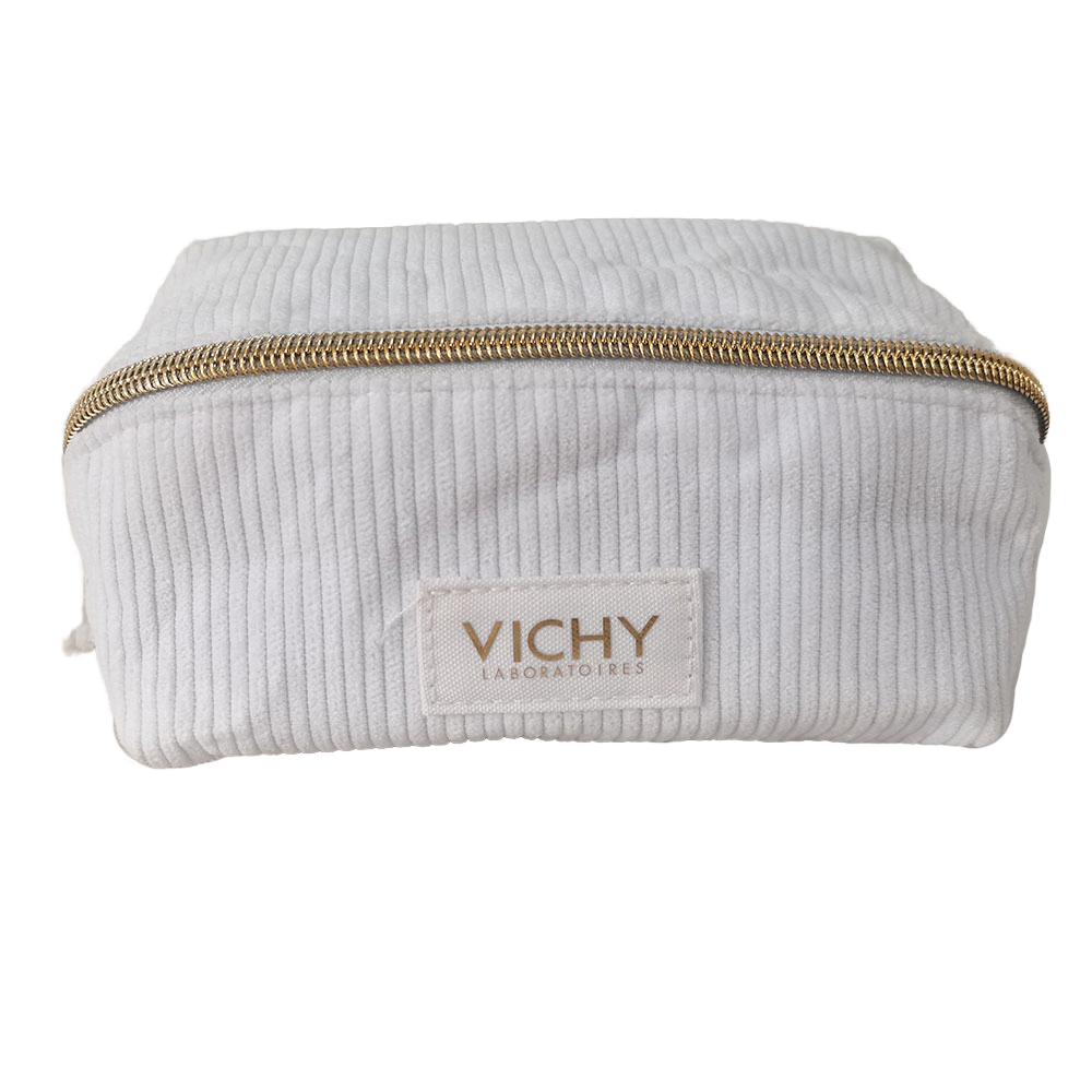 wholesale women white corduroy cosmetic bag