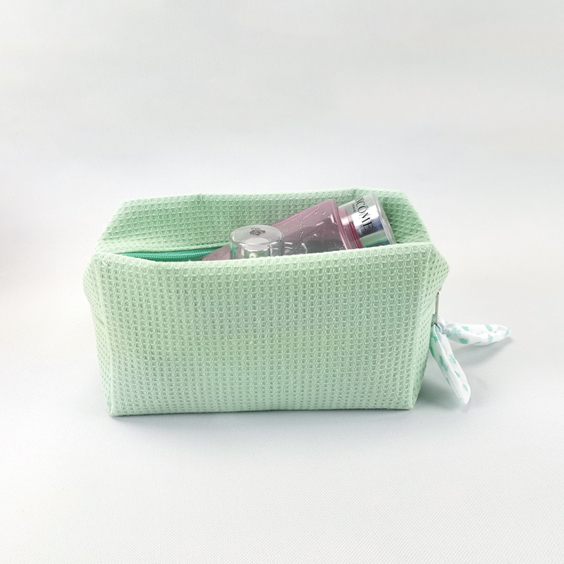 waffle Zipper Cosmetic Make Up Bag
