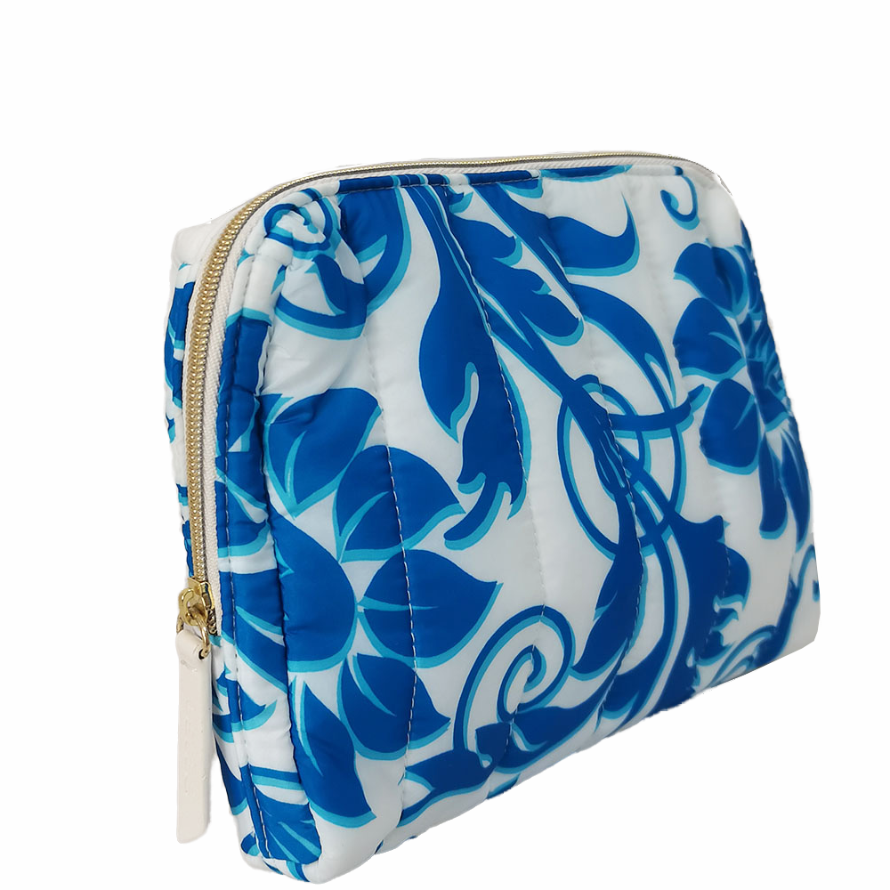 manufacture custom printed quilted cosmetic bag