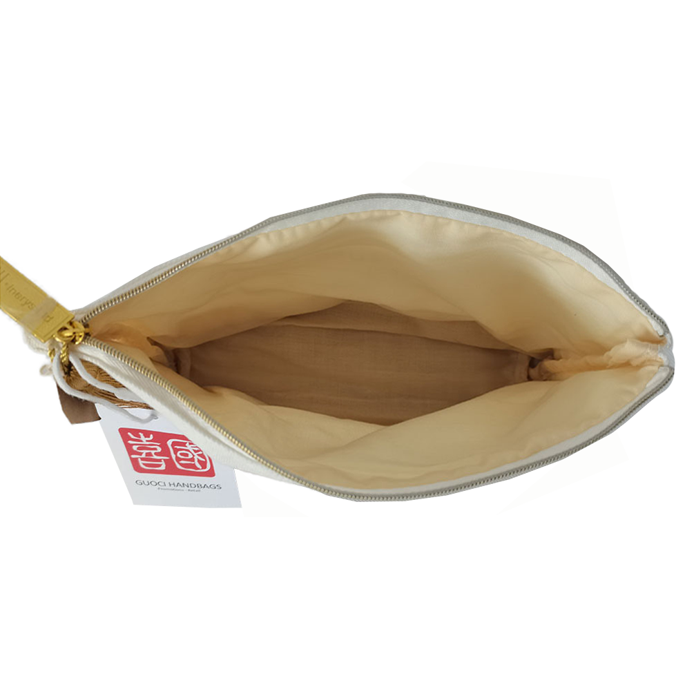 recycle cotton zipper cosmetic pouch