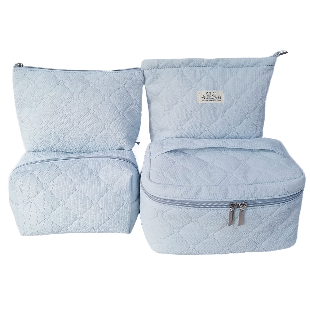 four makeup zipper pouch set